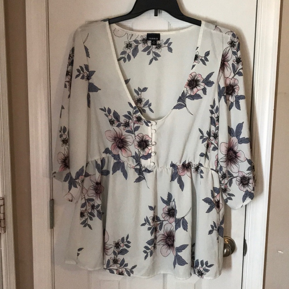Plus size babydoll top